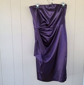 Joseph Ribkoff Size 4 Deep Purple Strapless Formal Dress Wedding Guest Dress